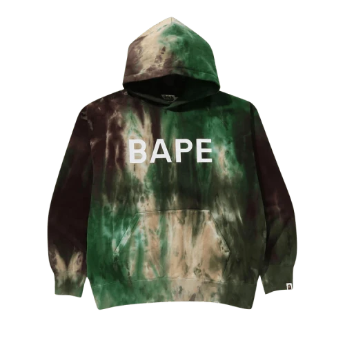 BAPE Ice Dye Relaxed Fit Pullover Hoodie 'Green'