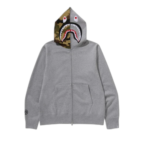 BAPE 1st Shark Full Zip Hoodie 'Grey'