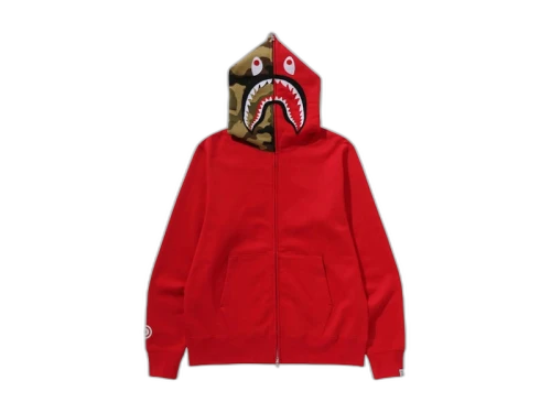 BAPE 1st Shark Full Zip Hoodie Red