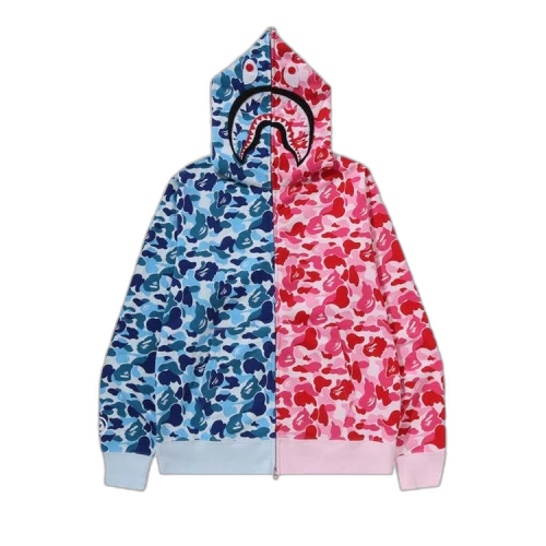 BAPE ABC Camo Separate Shark Full Zip Hoodie 'Blue'