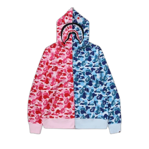 BAPE ABC Camo Separate Shark Full Zip Hoodie 'Pink'