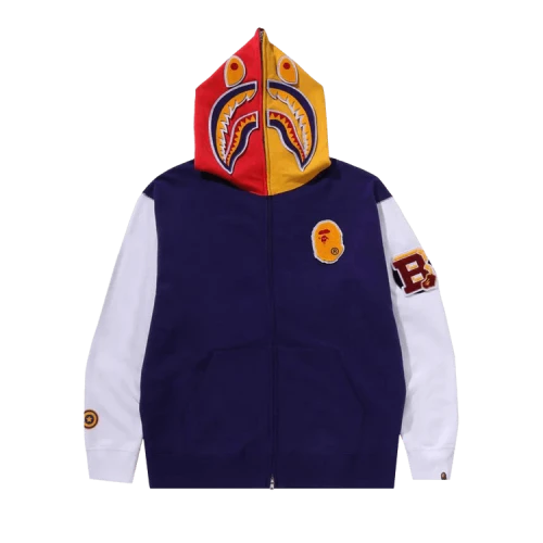 BAPE Shark Full Zip Hoodie US 'Navy'
