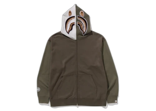 BAPE Shark Full Zip II Hoodie Olivedrab
