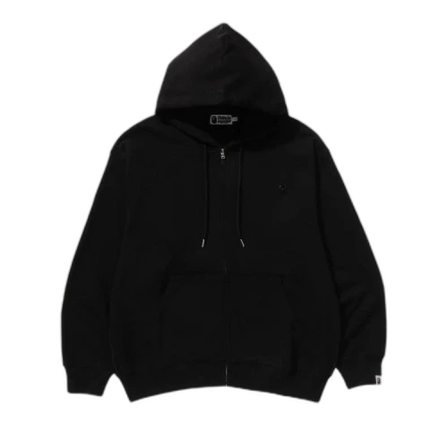 BAPE One Point Relaxed Fit Full Zip Hoodie 'Black'