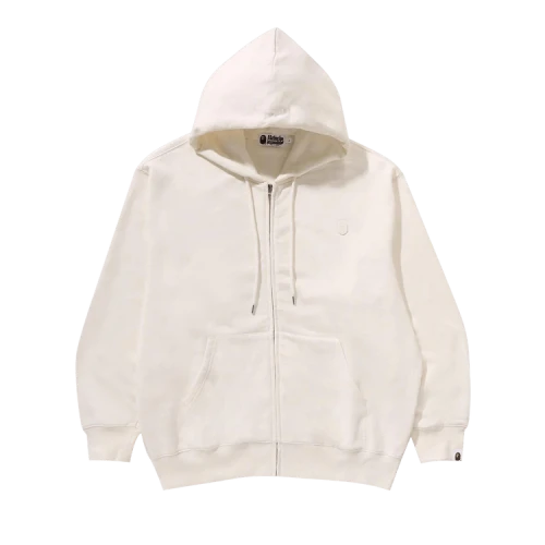 BAPE One Point Relaxed Fit Full Zip Hoodie 'Ivory'
