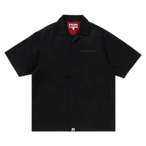 BAPE Dragon Embroidery Open Collar Shirt 'Black'