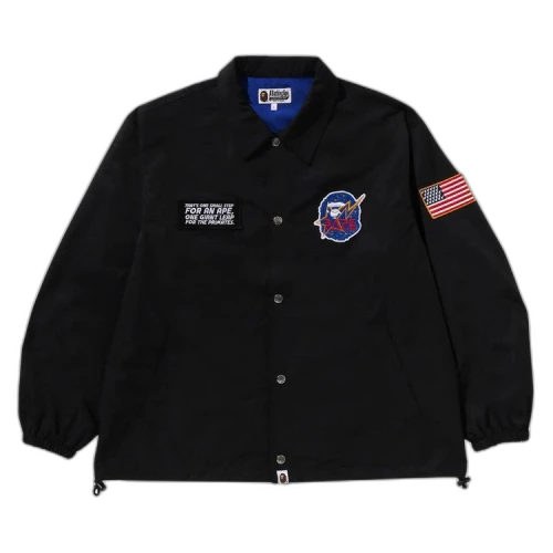 BAPE Space Ape Relaxed Fit Coach Jacket 'Black'
