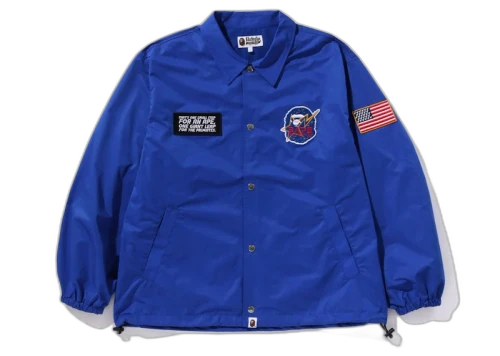 BAPE Space Ape Relaxed Fit Coach Jacket Blue