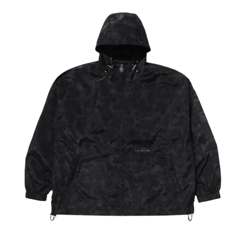 BAPE Solid Color Nylon Hooded Jacket 'Black'