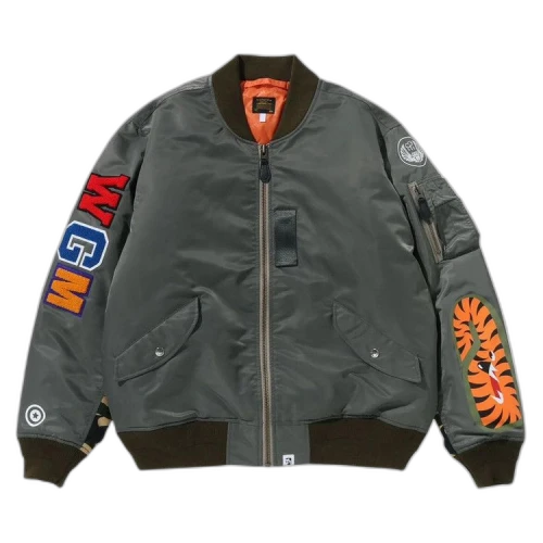 BAPE Shark MA-1 Bomber Jacket 'Olive Drab'