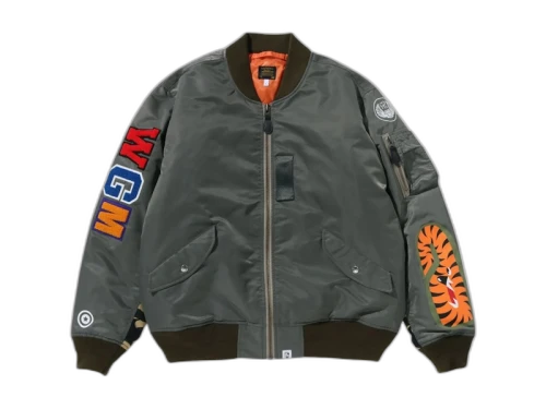 BAPE Shark MA-1 Jacket (SS25) Olivedrab