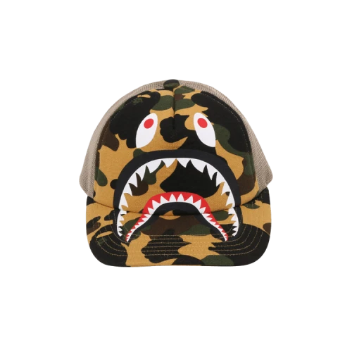 BAPE 1st Camo Shark Mesh Cap 'Yellow'