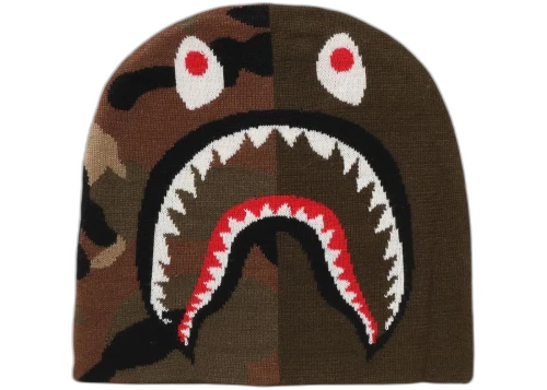 BAPE 1st Shark Knit Cap Olivedrab