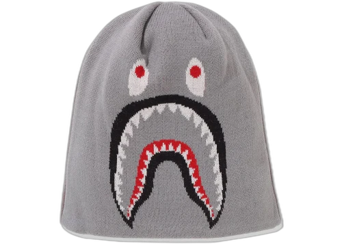 BAPE 2nd Shark Knit Cap (FW24) Grey