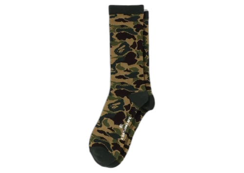 BAPE ABC Camo Jacquard Socks Green