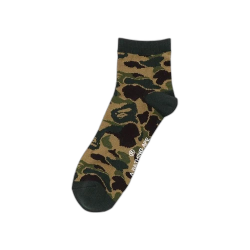 BAPE ABC Camo Ankle Jacquard Socks 'Green'