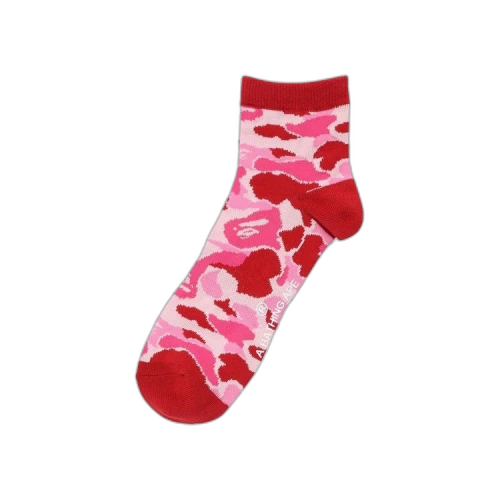 BAPE ABC Camo Ankle Jacquard Socks 'Pink'