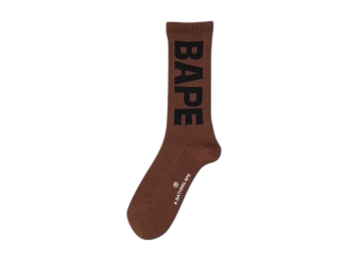 BAPE Logo Socks Brown