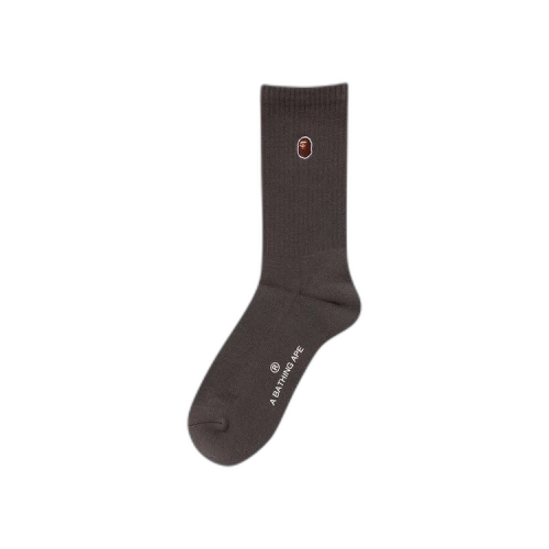 BAPE One Point Socks 'Grey/Charcoal'