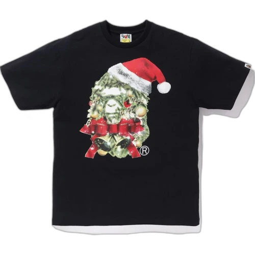 BAPE Christmas Ape Head Tee Black