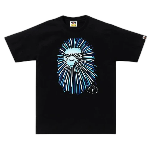 BAPE Ape Head Firework Tee #1 'Black/Black'