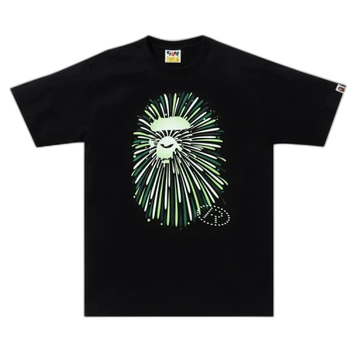 BAPE Ape Head Firework Tee #1 'Black/Green'
