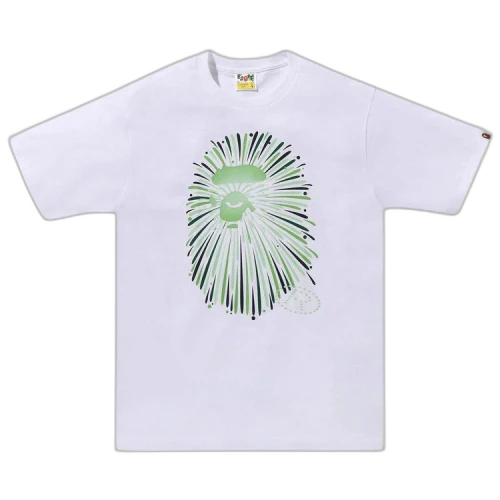 BAPE Ape Head Firework Tee #1 'White/Green'