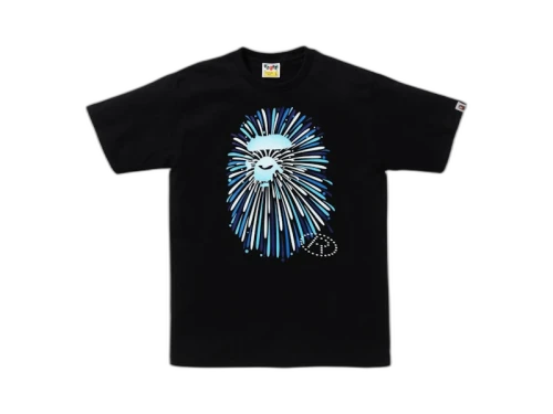 BAPE Ape Head Firework I Tee Black/Blue