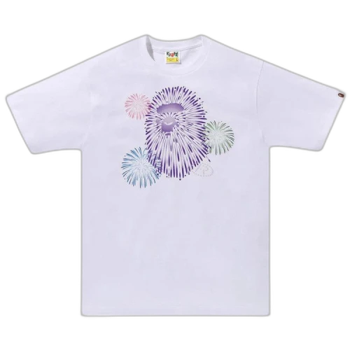 BAPE Ape Head Firework Tee #2 'White'