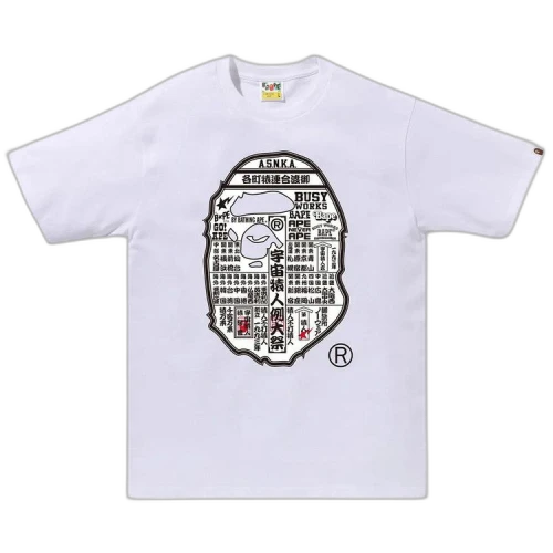 BAPE Japanese Festival Poster Ape Head Tee 'White'