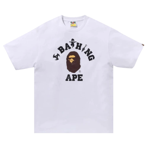 BAPE A Bathing Ape Ninja College Tee 'White'