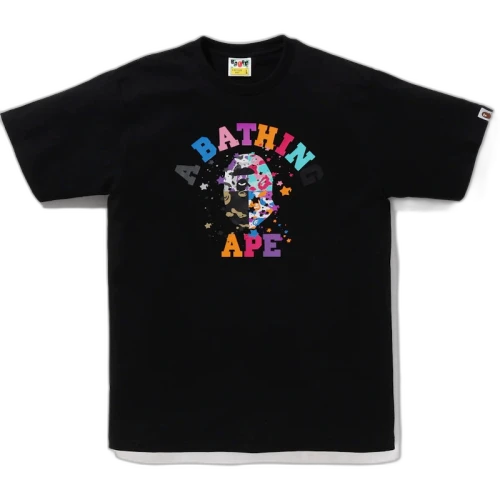 BAPE Us College Sta Tee Black