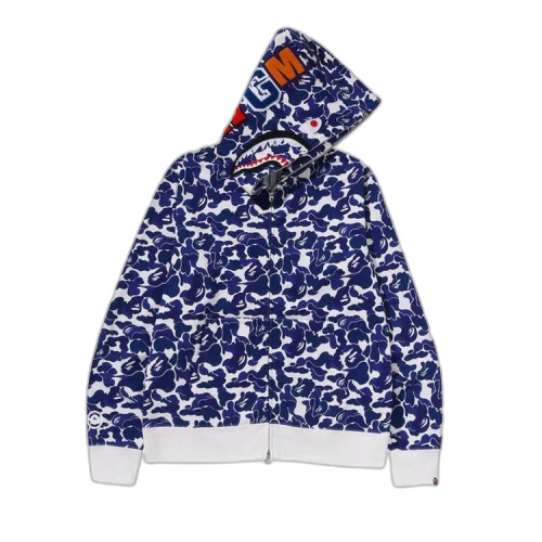 BAPE Separate Shark Full Zip Hoodie 'Blue'