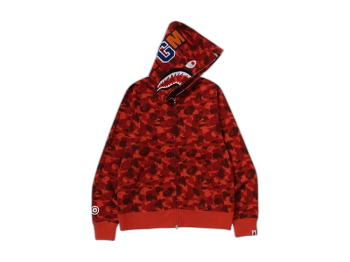 BAPE Store Rakuten Fashion Separate Shark Full Zip Hoodie Red