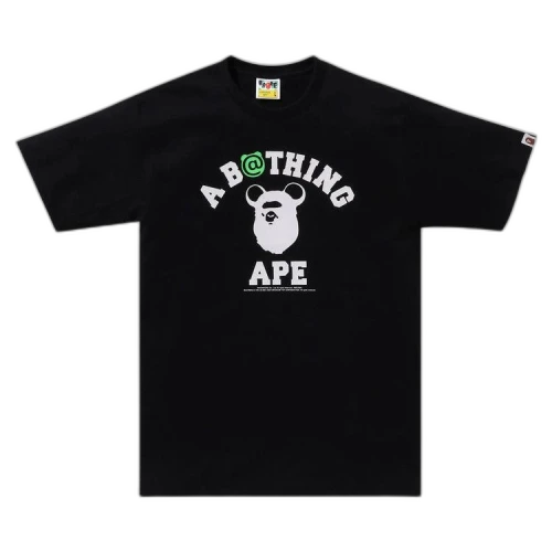 BAPE x MEDICOM TOY Bear College Tee 'Black'