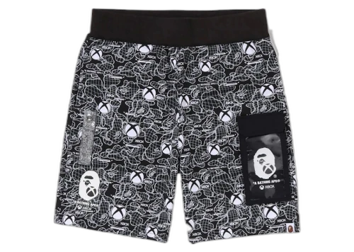 BAPE x Xbox Camo Sweat Shorts Black