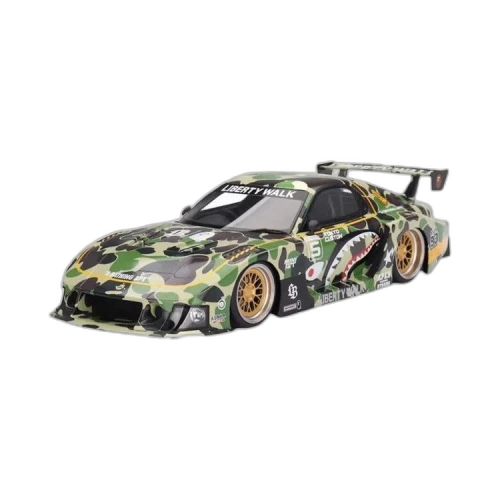 BAPE x LBWK Mini GT ABC Camo Mazda RX7 1/18 'Green'
