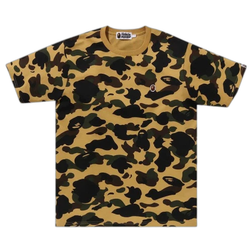 BAPE 1st Camo One Point Tee 'Yellow'