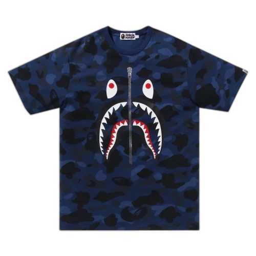 BAPE Color Camo Shark Tee 'Navy'