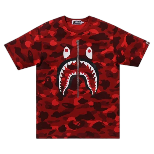 BAPE Color Camo Shark Tee 'Red'