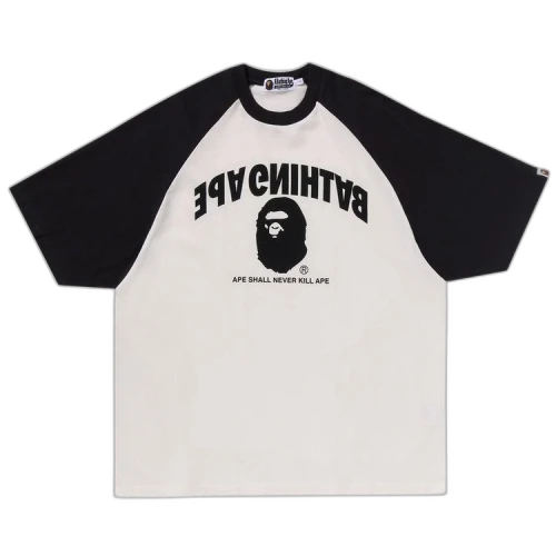 BAPE College Relaxed Fit Raglan Tee 'Ivory'