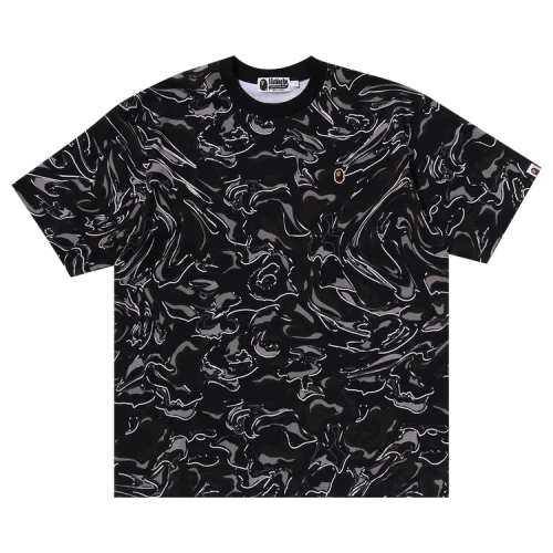 BAPE A Bathing Ape Marbling Camo One Point Relaxed Fit Tee 'Black'