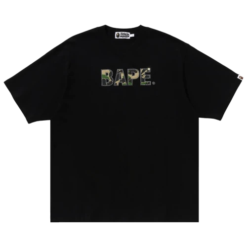 BAPE Rhinestone Logo Relaxed Fit Tee 'Black'