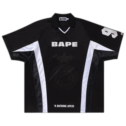 BAPE Multi Logo Relaxed Fit Soccer Jersey 'Black'