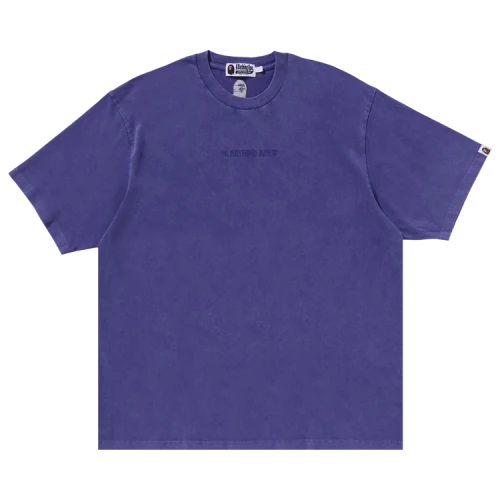 BAPE Garment Dye Bathing Ape Logo Relaxed Fit Tee 'Purple'