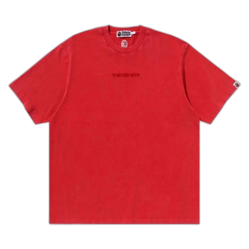 BAPE Garment Dye Bathing Ape Logo Relaxed Fit Tee 'Red'