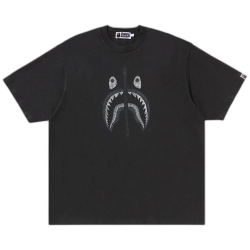 BAPE Garment Dye Shark Relaxed Fit Tee 'Black'