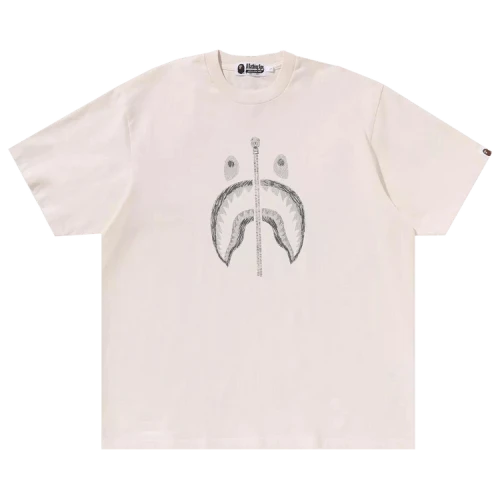 BAPE Garment Dye Shark Relaxed Fit Tee 'Ivory'