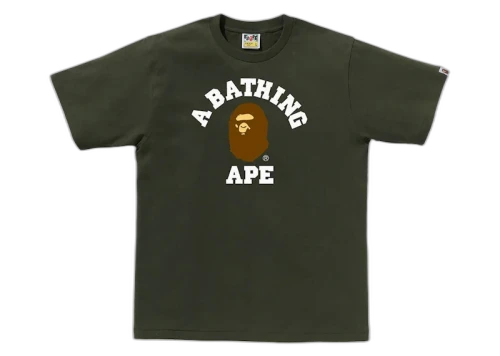 BAPE College Tee (SS24) Olive Drab