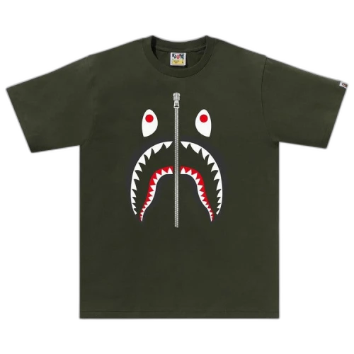 BAPE Shark Tee 'Olive Drab'